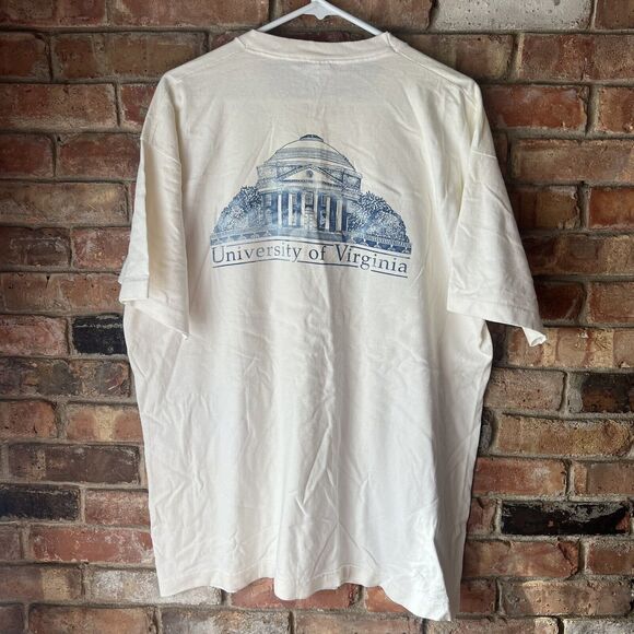 Vintage University of Virginia UVA Tennis Classic T-shirt Fruit of Loom USA XL - Picture 1 of 16